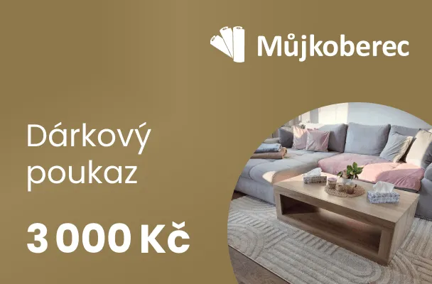 Voucher v hodnote 3 000 Kč na nákup v Můjkoberec.cz