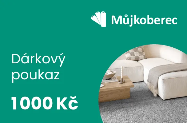 Voucher v hodnote 1 000 Kč na nákup v Můjkoberec.cz