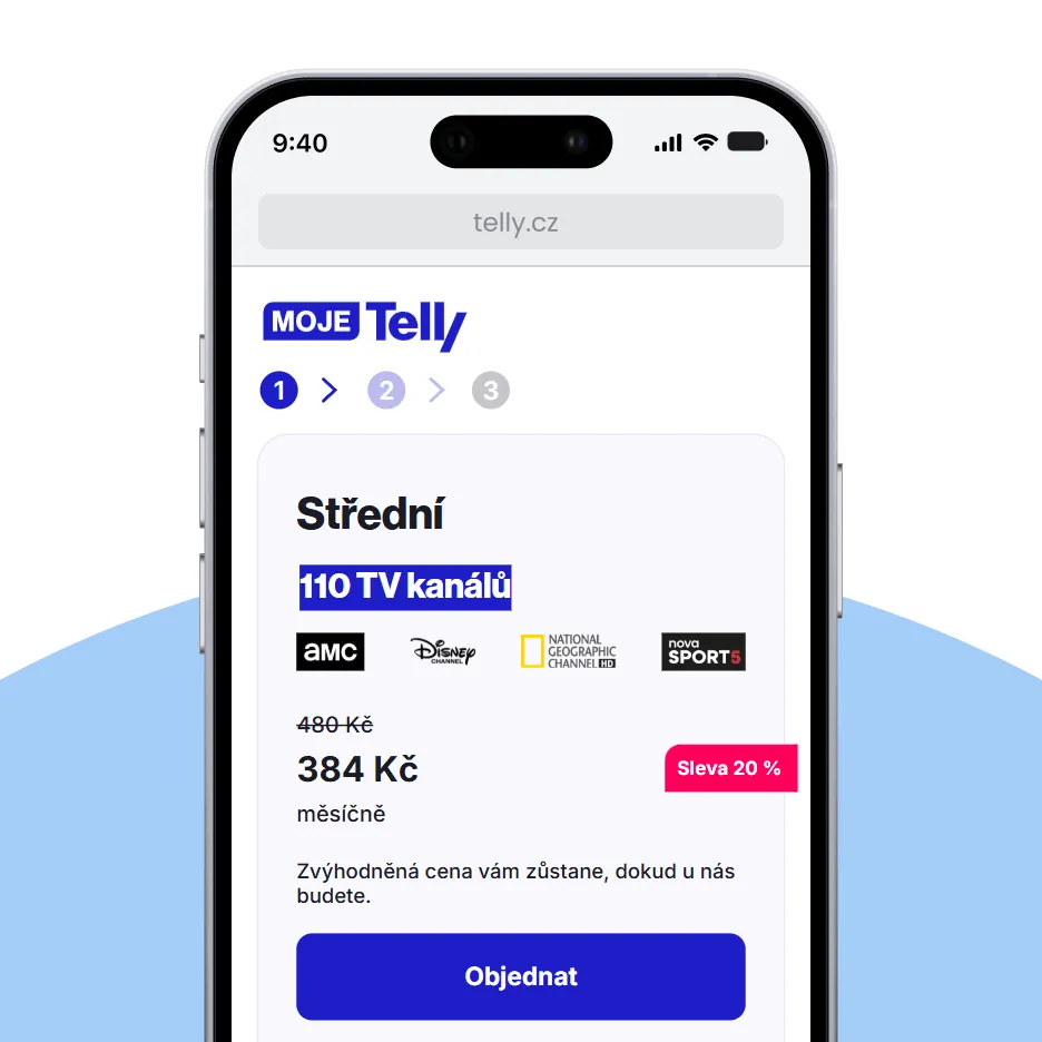 Střední balíček televize Telly