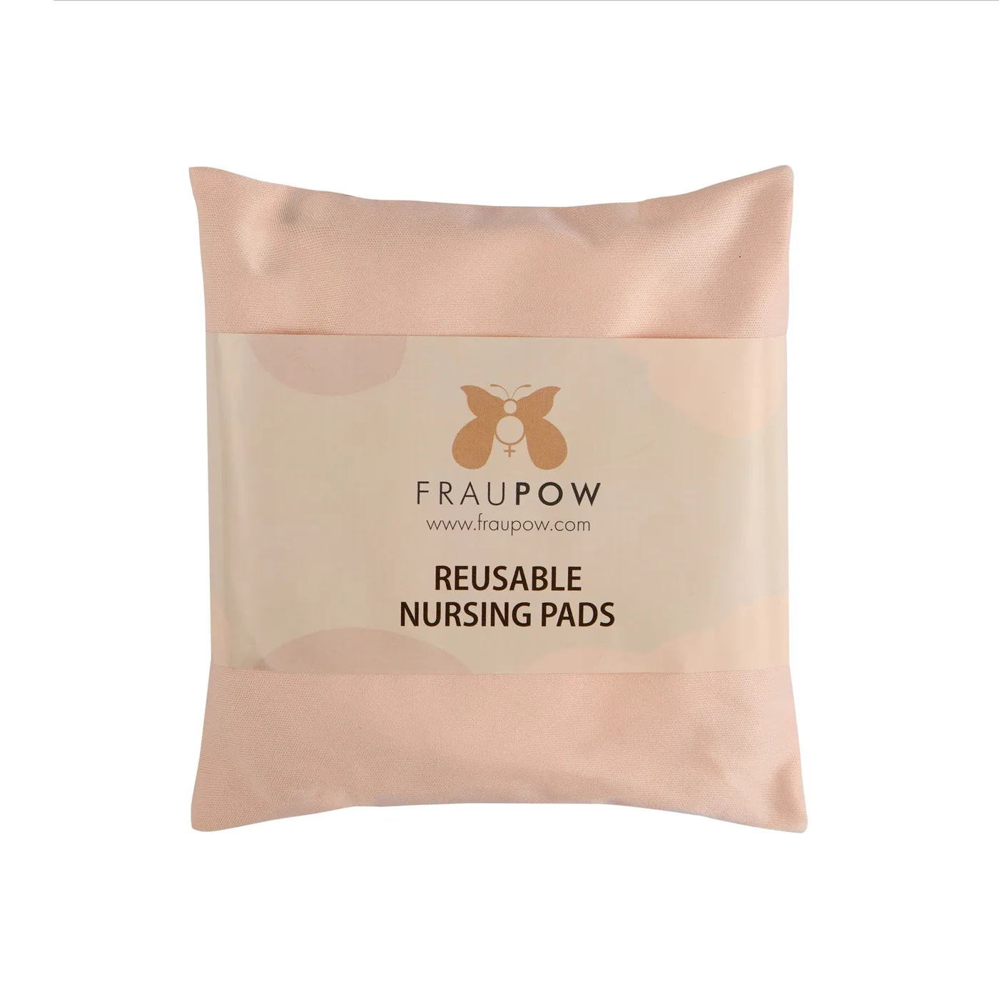 Fraupow reusable nursing pads with their waterproof storage bag