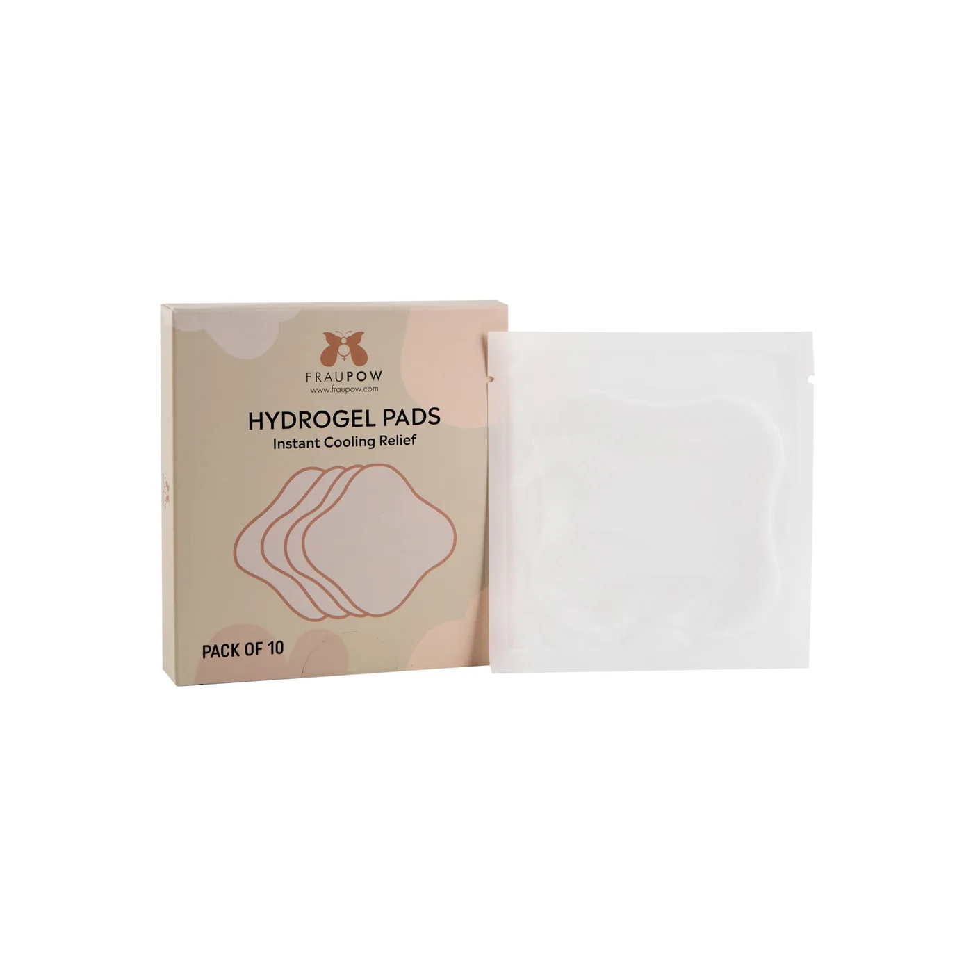 Fraupow Hydrogel Breast Pads For Sore Nipples with their box