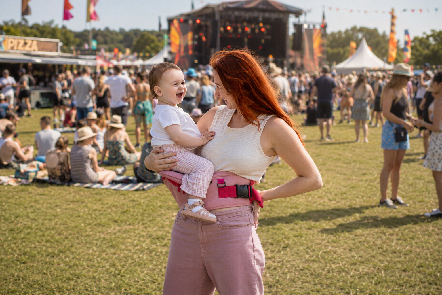 From Glastonbury to Camp Bestival: The child-carry hack that has your back