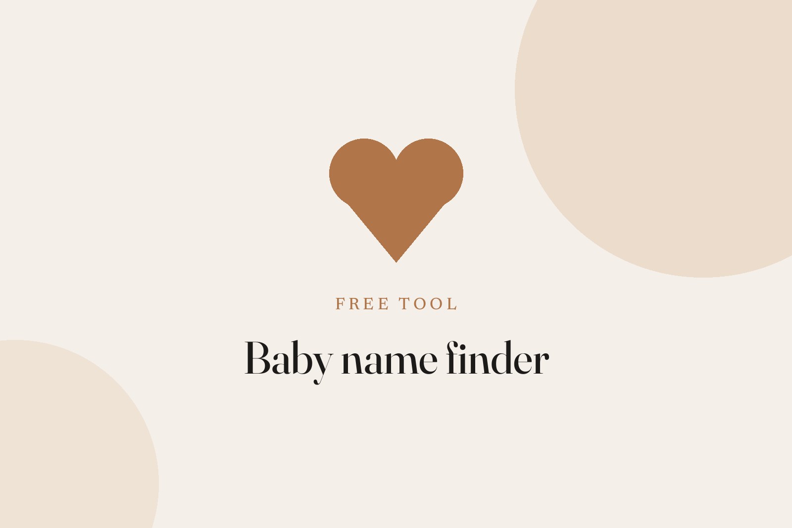Baby name finder: filter, shuffle and shortlist