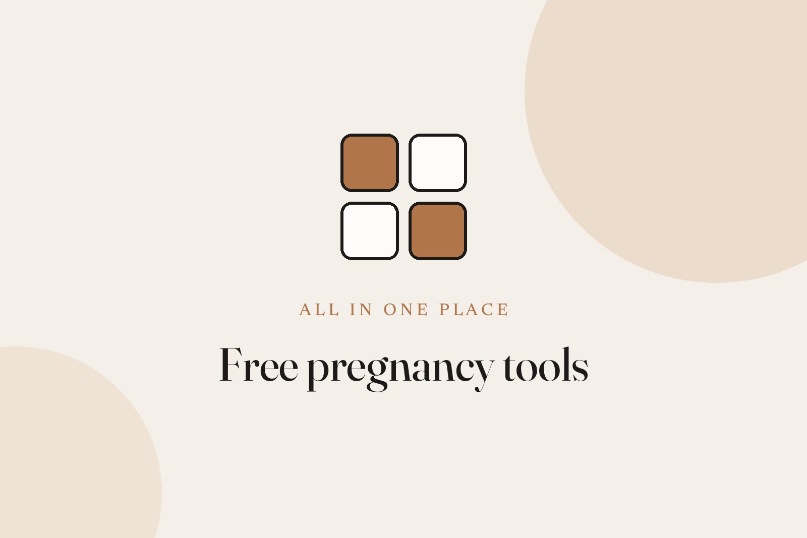 Free pregnancy tools: calculators, checklists and timers