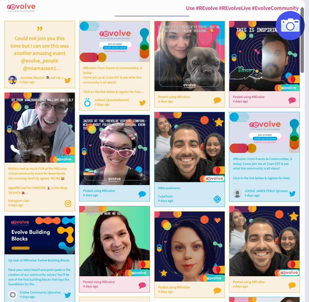 Social Wall „Revolve“ bei einer privaten Veranstaltung