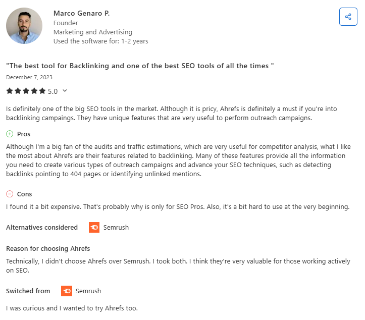 ahrefs reviews