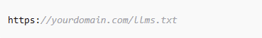 A screenshot on how to place the llms.txt file at the root directory