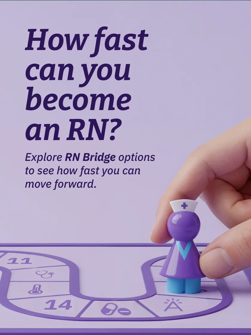 A pot of gold on top of nursing books. No lucky breaks required. Just a simple path to follow towards your RN