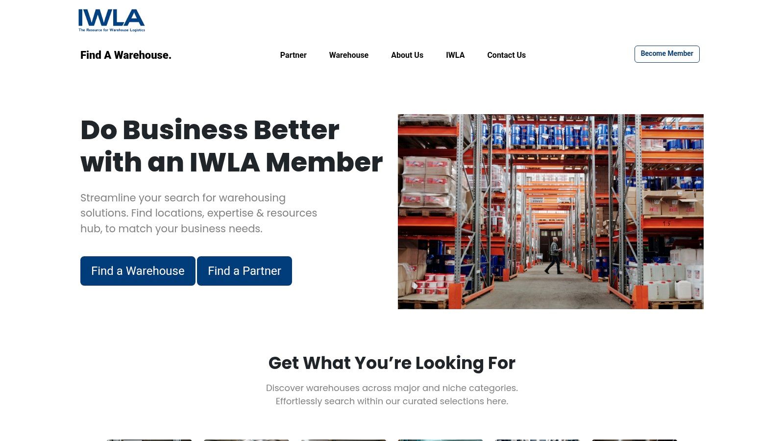 IWLA “Find a Warehouse” (International Warehouse Logistics Association)