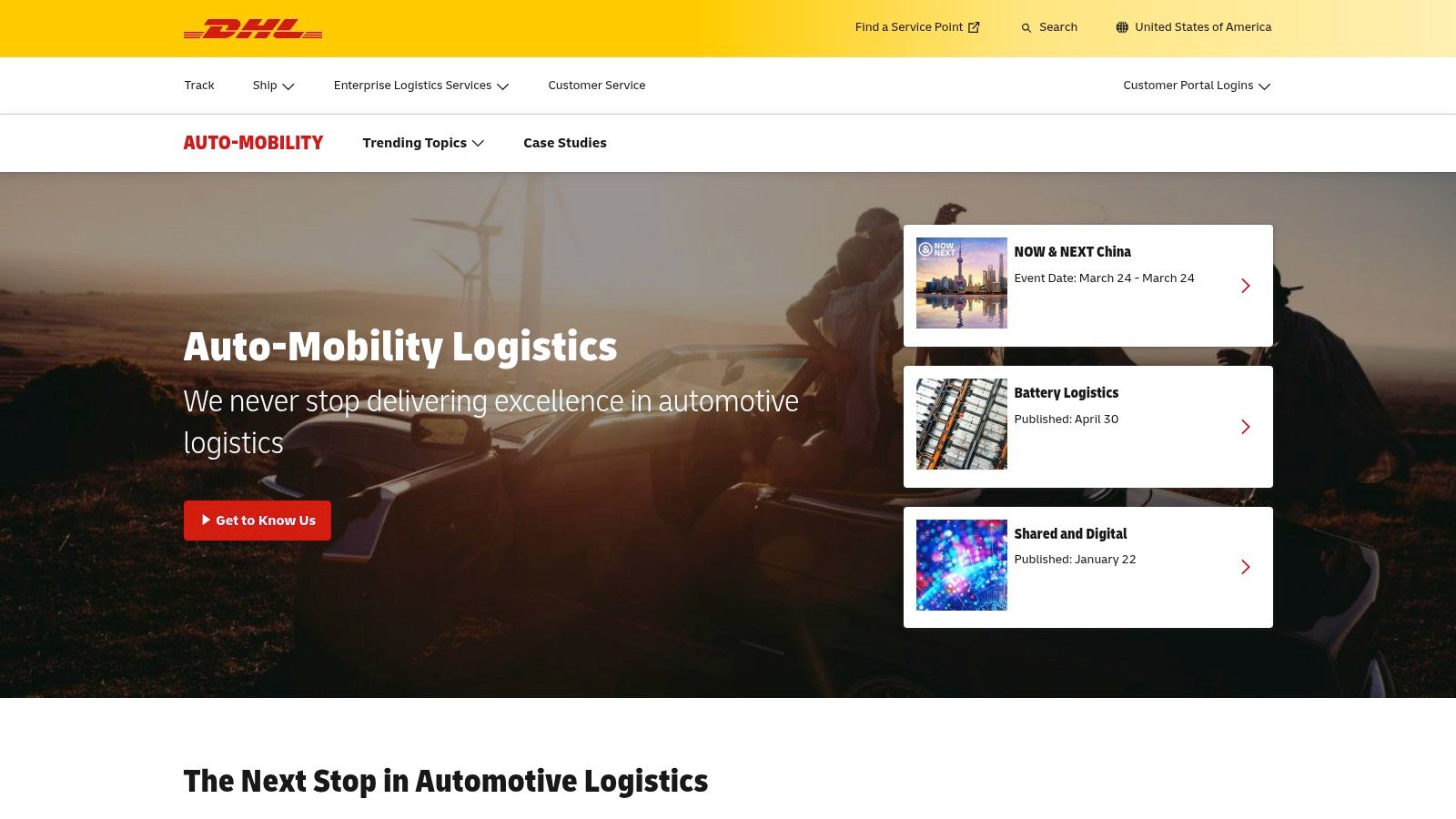 DHL Supply Chain (U.S.) – Auto-Mobility Logistics