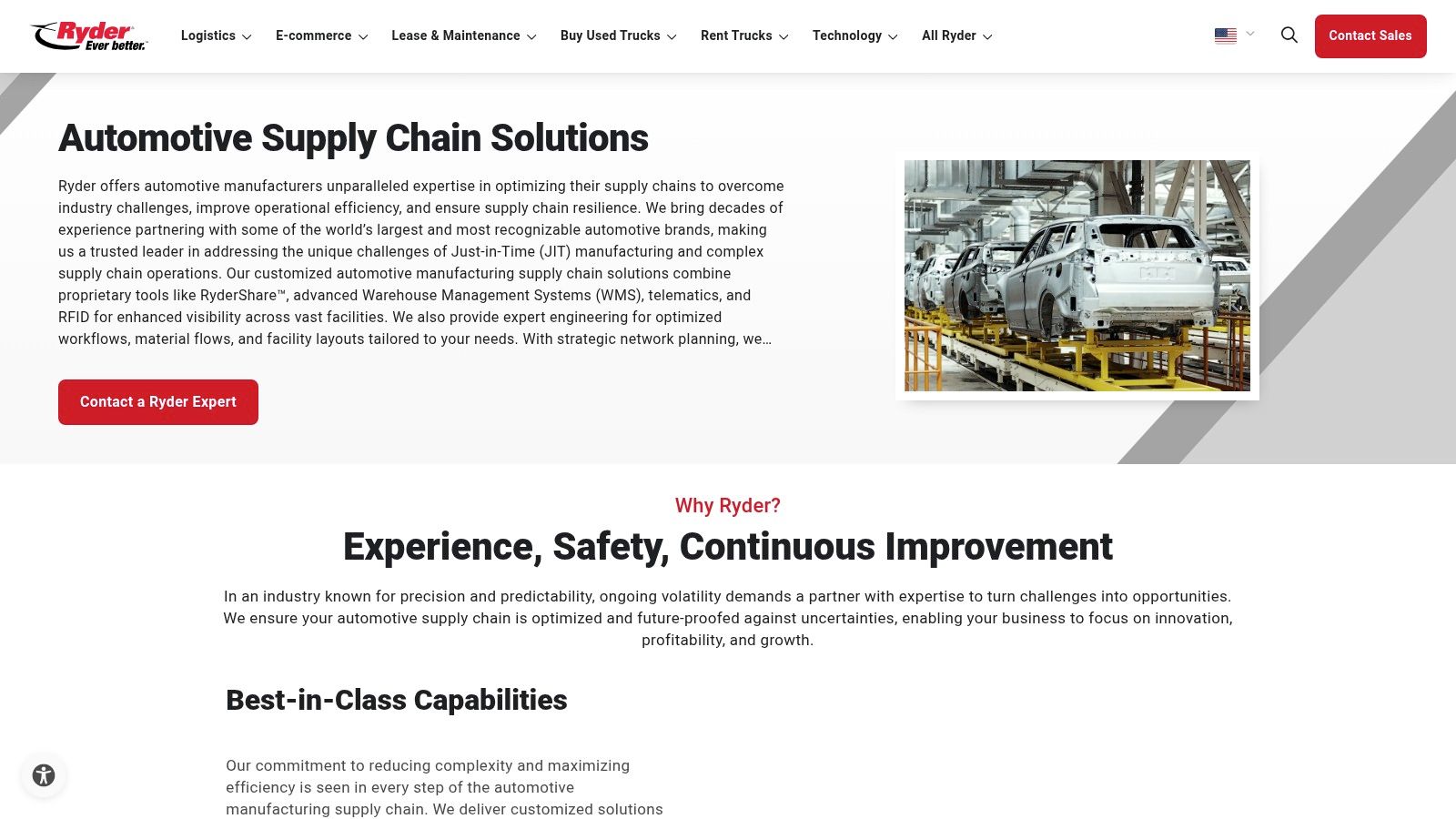 Ryder – Automotive Supply Chain Solutions