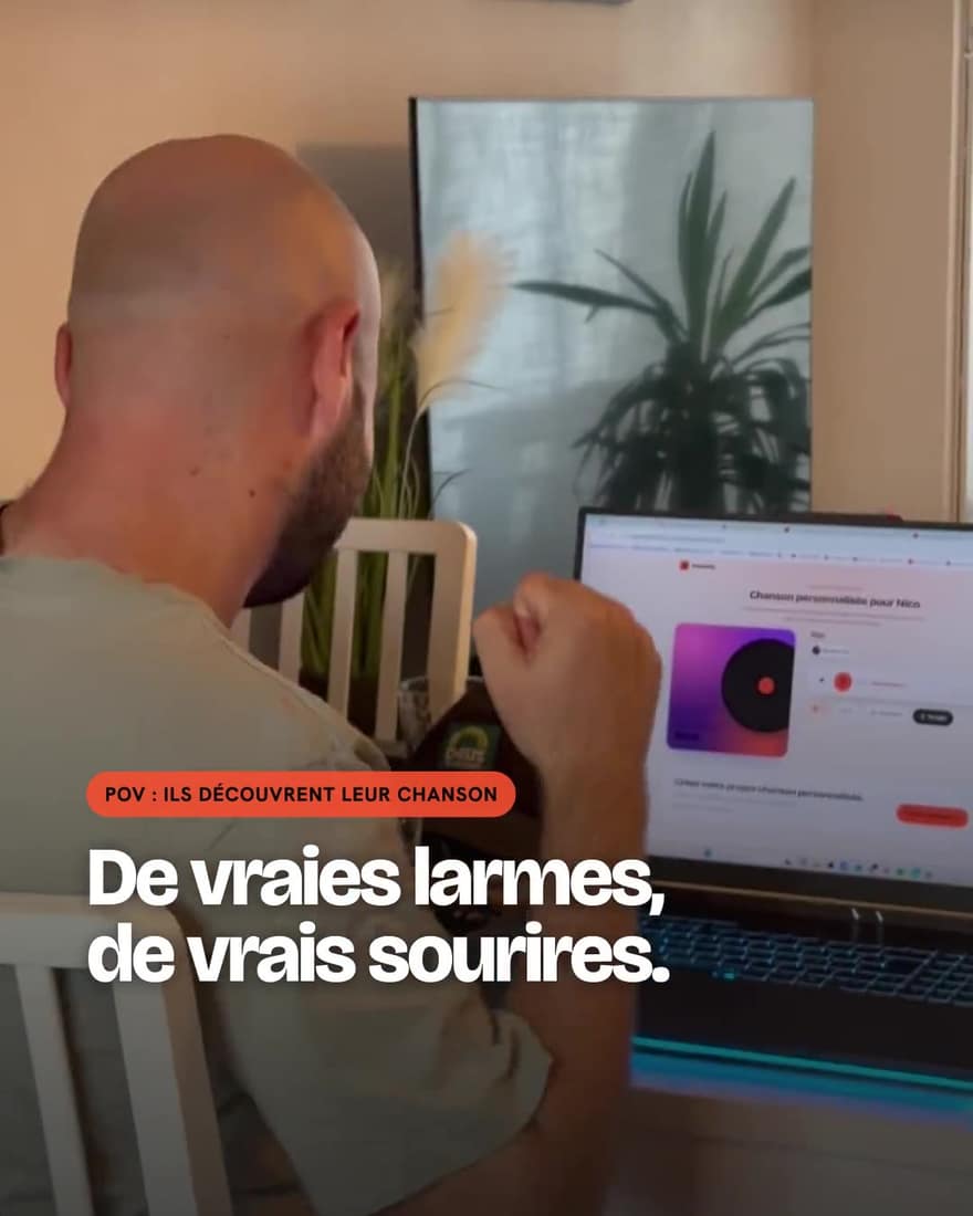 Un client découvre sa chanson personnalisée Ravento : de vraies larmes, de vrais sourires