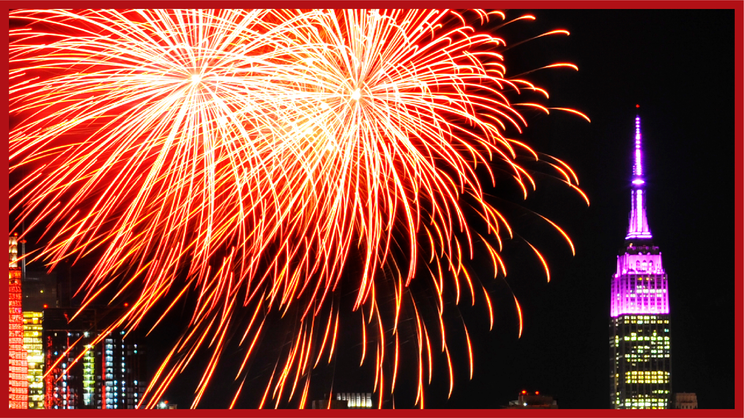 Fireworks over Manhattan