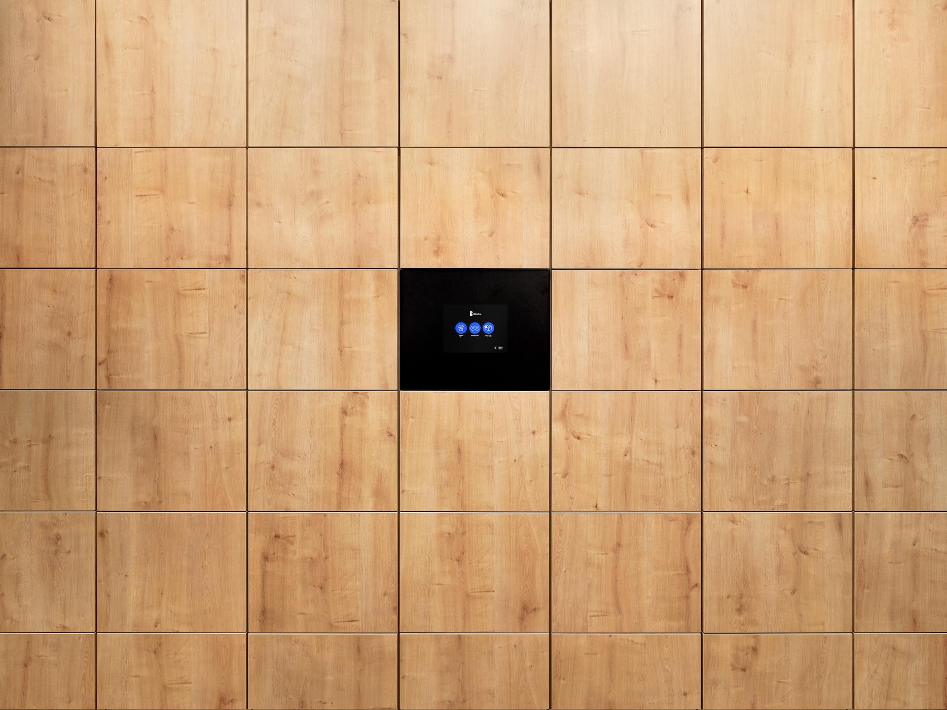 Smart workplace lockers at Slovak Telekom office.