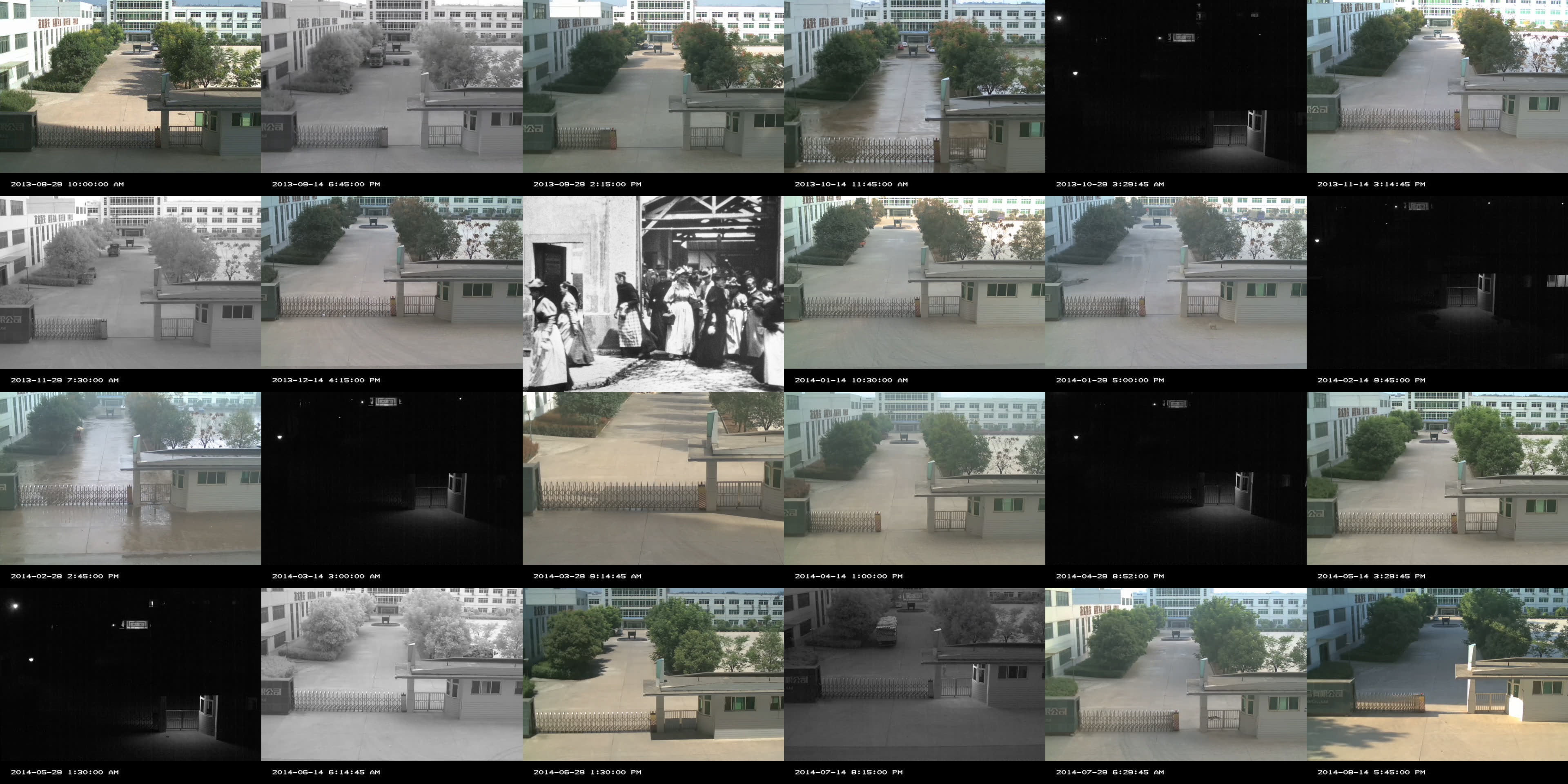Ho Rui An, 24 Cinematic Points of View of a Factory Gate in China, 2023, 4K video, 24′ 45″.