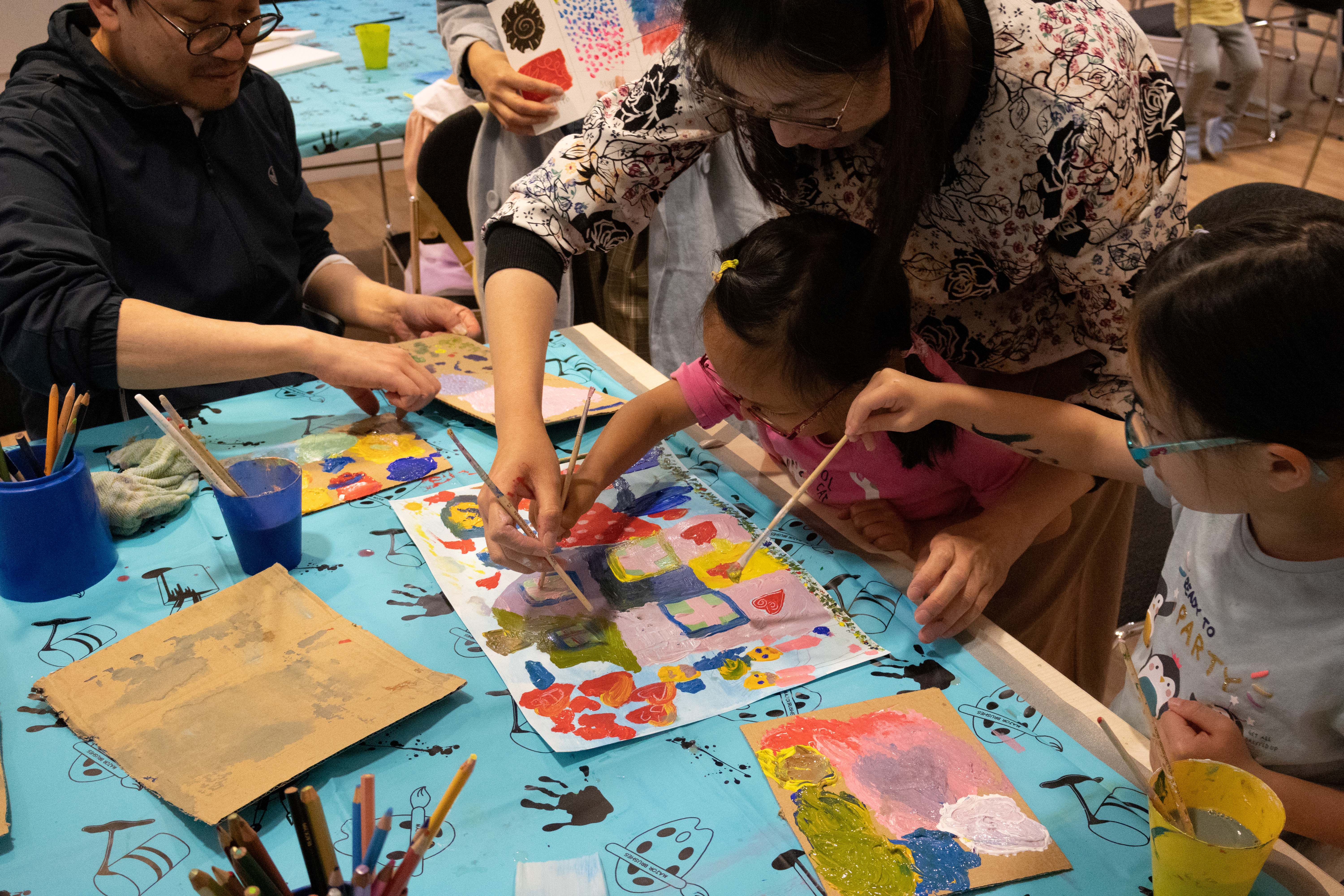 Acrylic painting workshop led by artist Lulu Wong