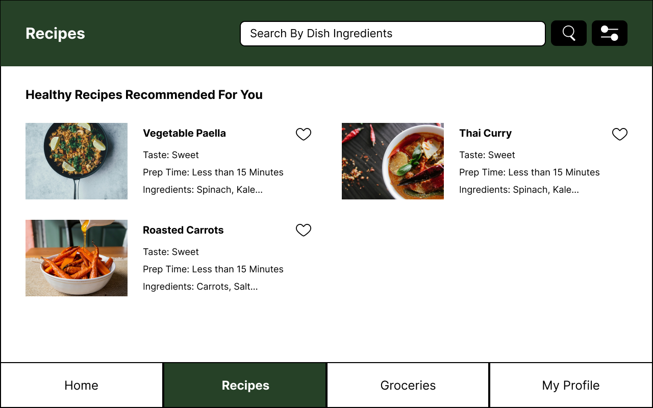 Recipe page