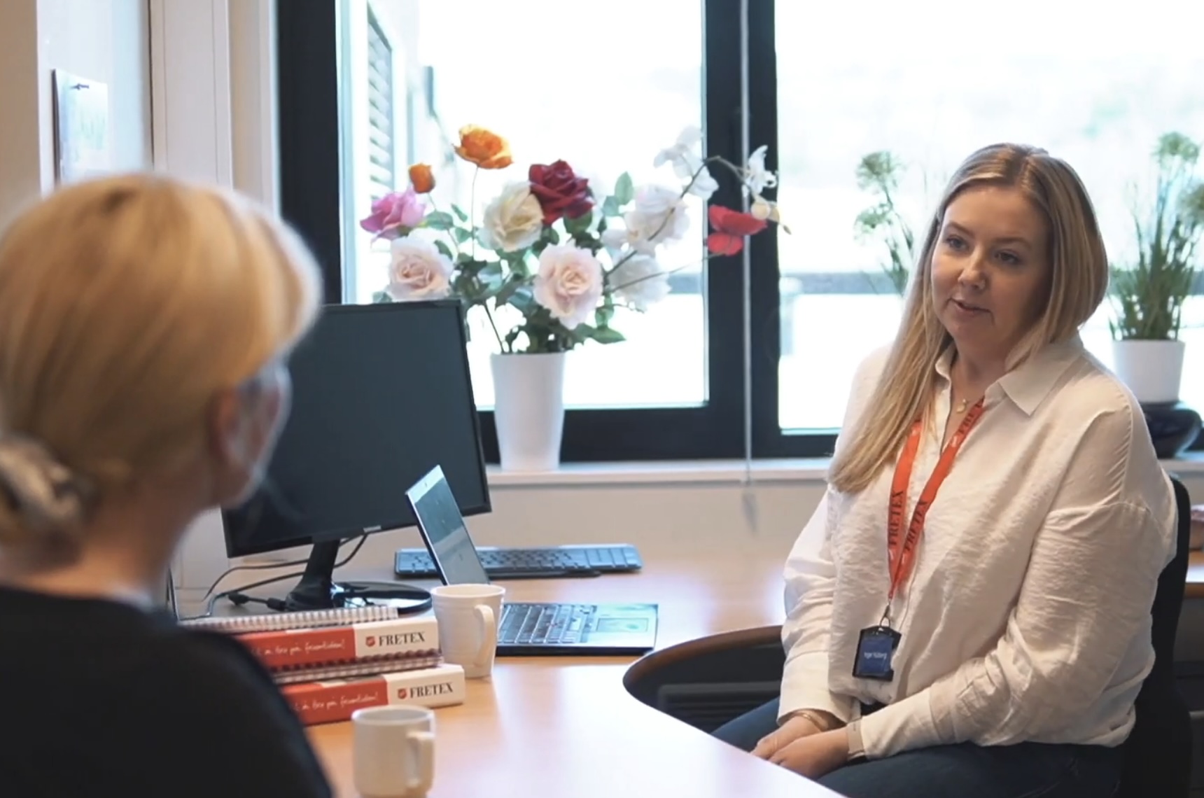 Female dr in room