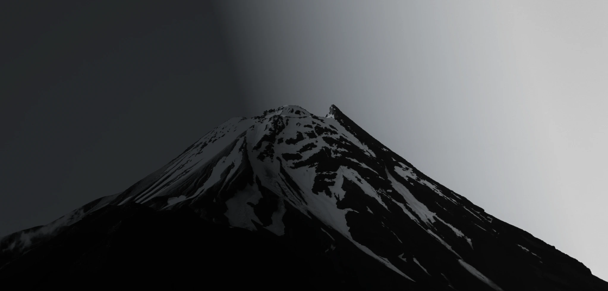 mountain peak grayscale with gradient