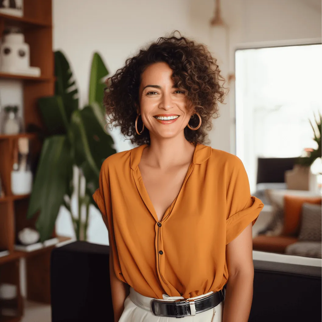 Woman smiling