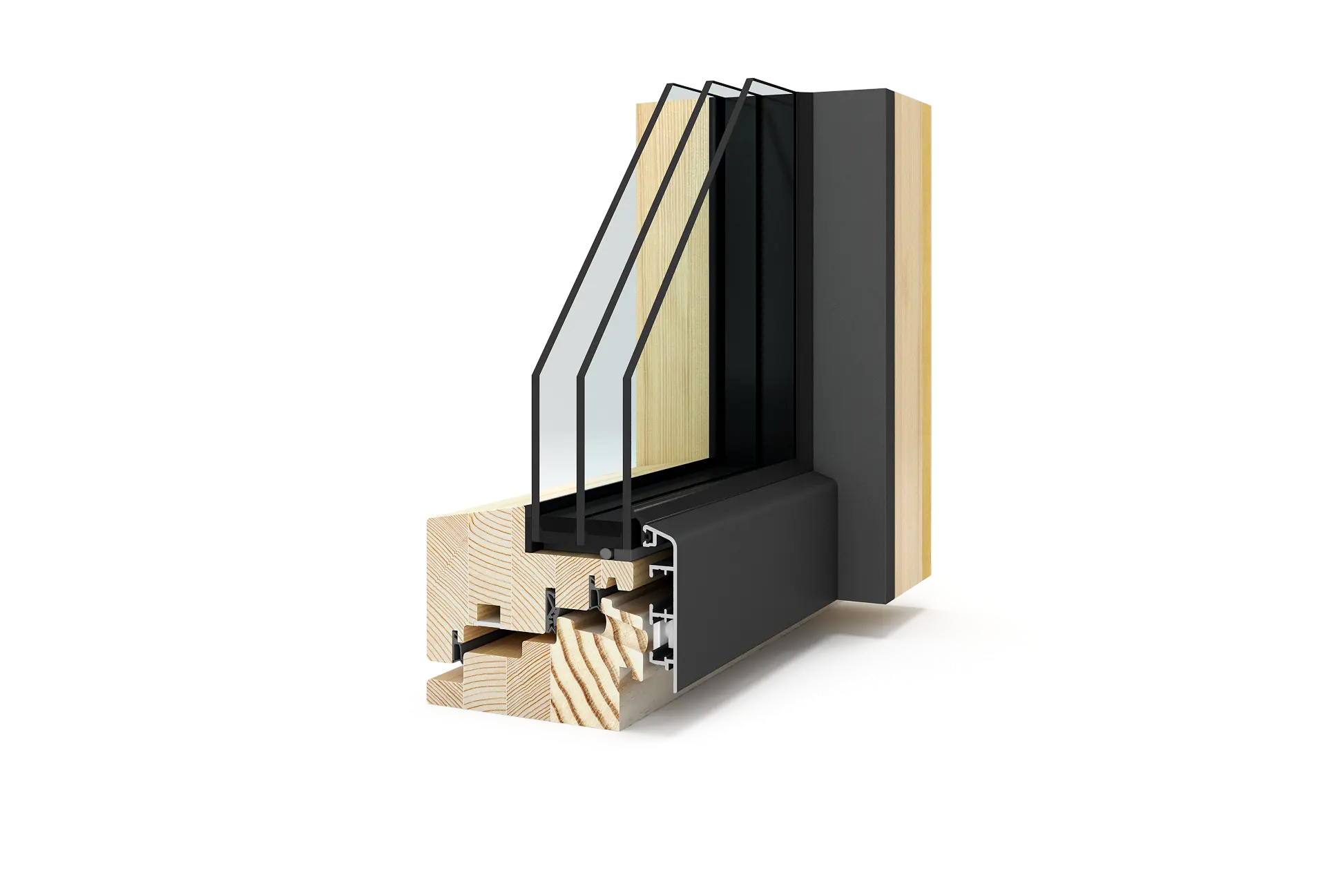 Rahmenloses Holz-Alu-Fenster: PURISTA von Freisinger Fenster 