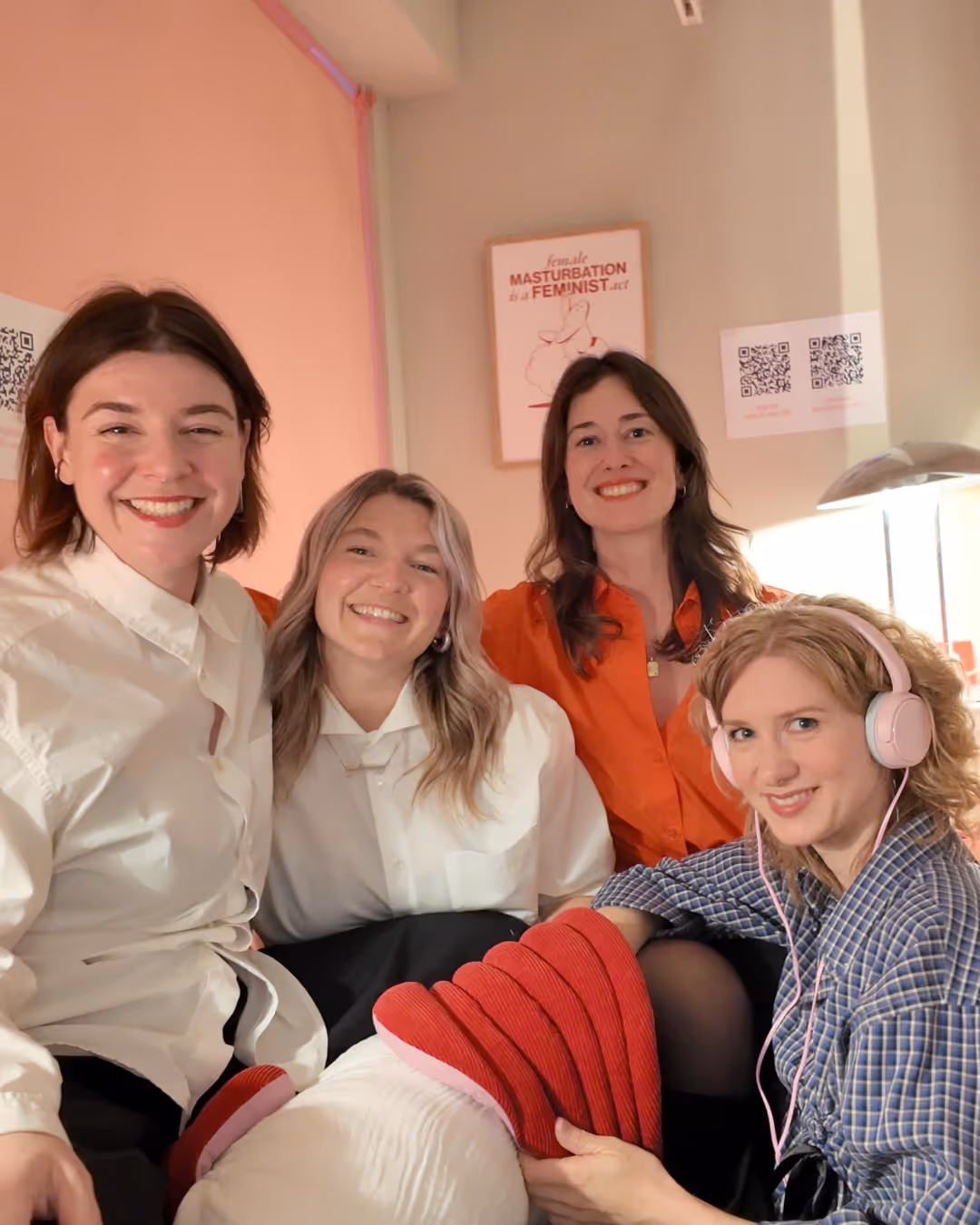 Female founders Shari Pleasure Society, Sanja entzück dich selbst, Yasmin heyyoli, Vivien xia pleasure objects (from left to right)