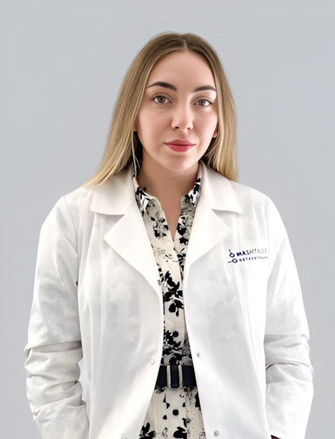 The photo shows Krystyna Oliyarnyk — general practitioner of Mashtaler Ortho&Trauma Medical Center