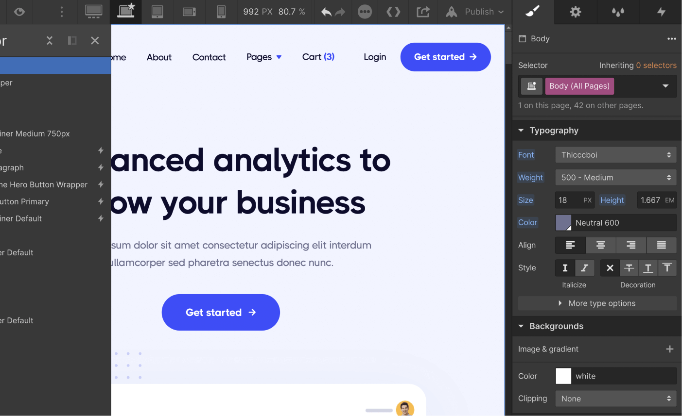 Typography - Saasplex X Webflow Template