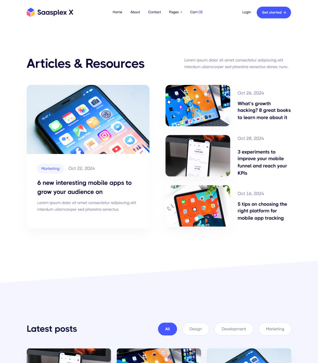 Blog V2 - Saasplex X Webflow Template
