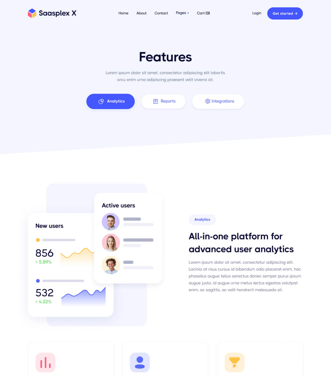 Features V1 - Saasplex X Webflow Template