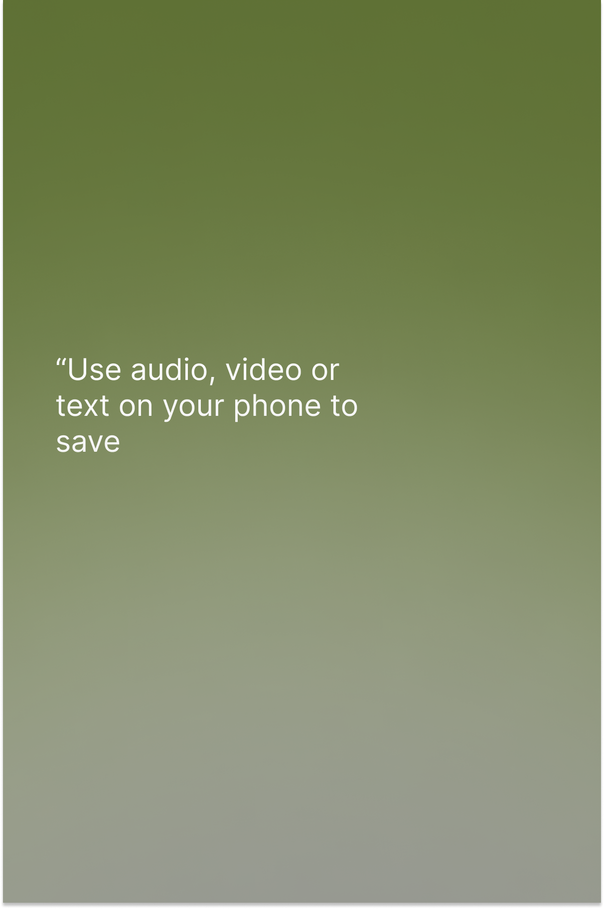 Record Family History by Phone Before It's Too Late