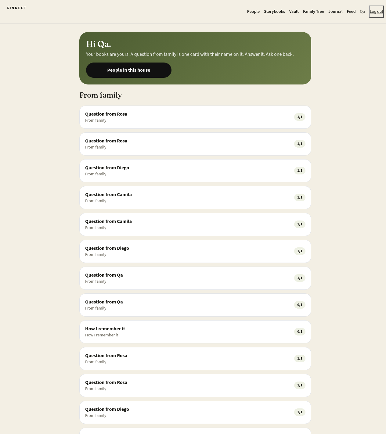 Storybooks - From family questions and your own books