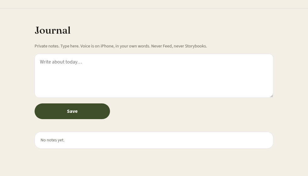 Journal compose in Kinnect