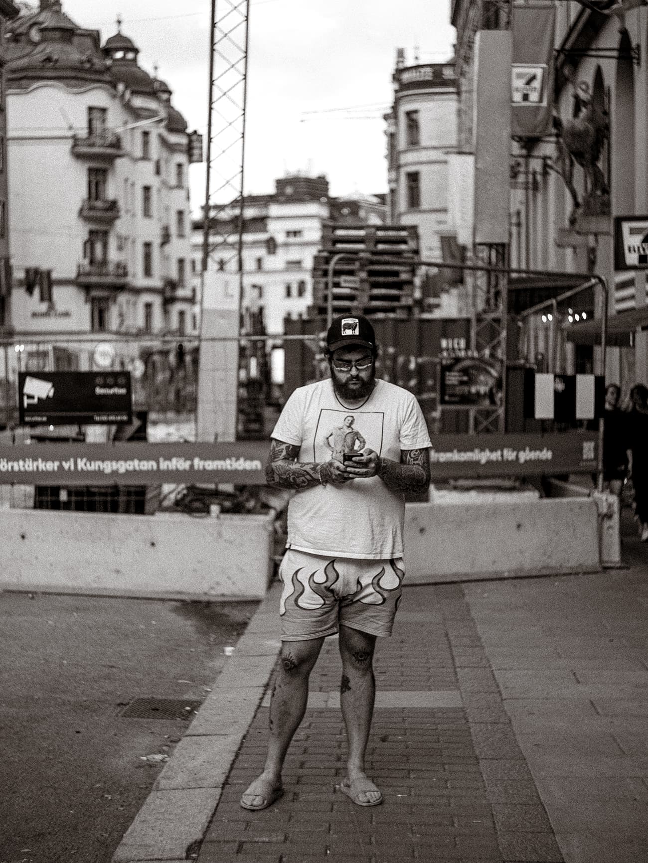 Portrait of man on his phone