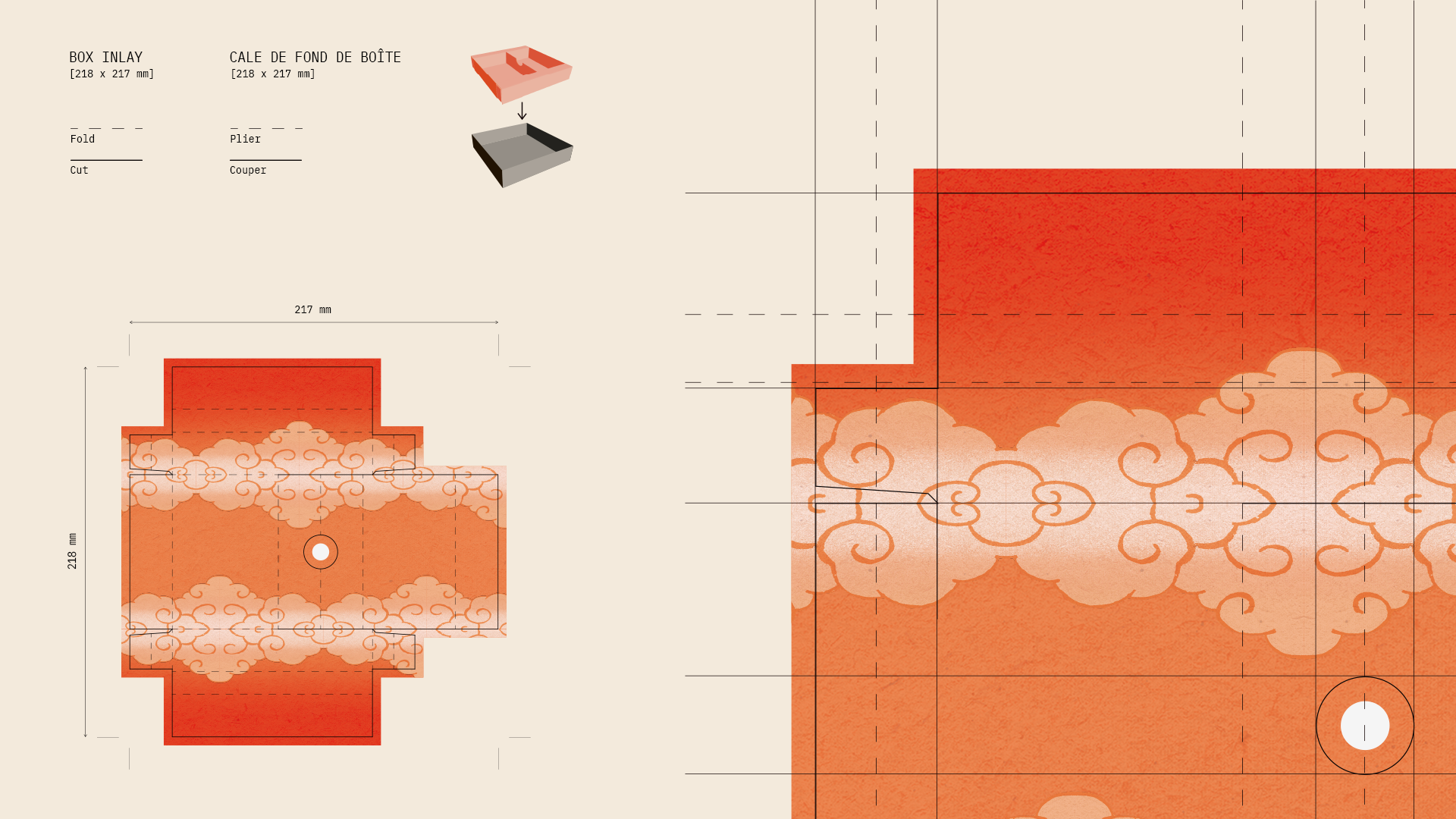 Visuel technique de la cale de fond de boîte conçue pour le jeu Chatpentiers