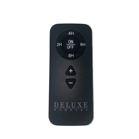 Télécommande noire pour bougies effet miroir avec boutons ON/OFF et minuterie