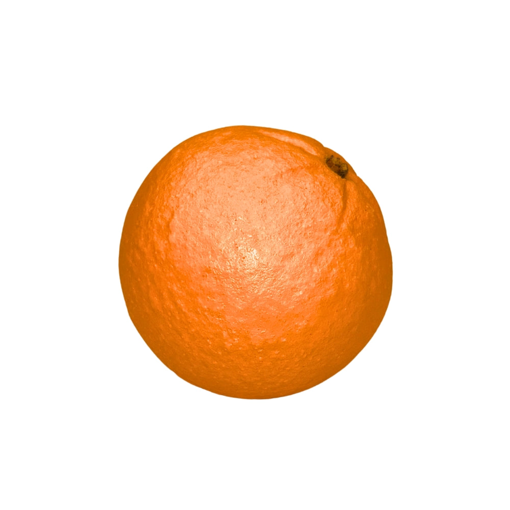 Orange décorative en marbre de Carrare texturé, sculptée et polie à la main