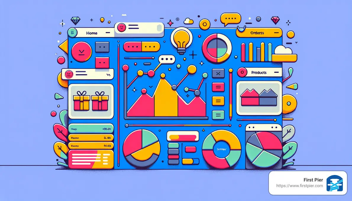 A colorful background with a lot of different things on it