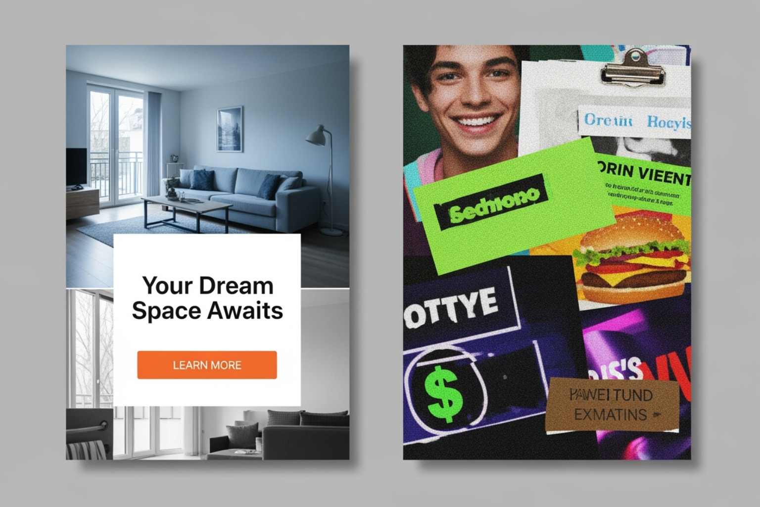 comparison of a good and bad display ad - display advertising campaign strategy