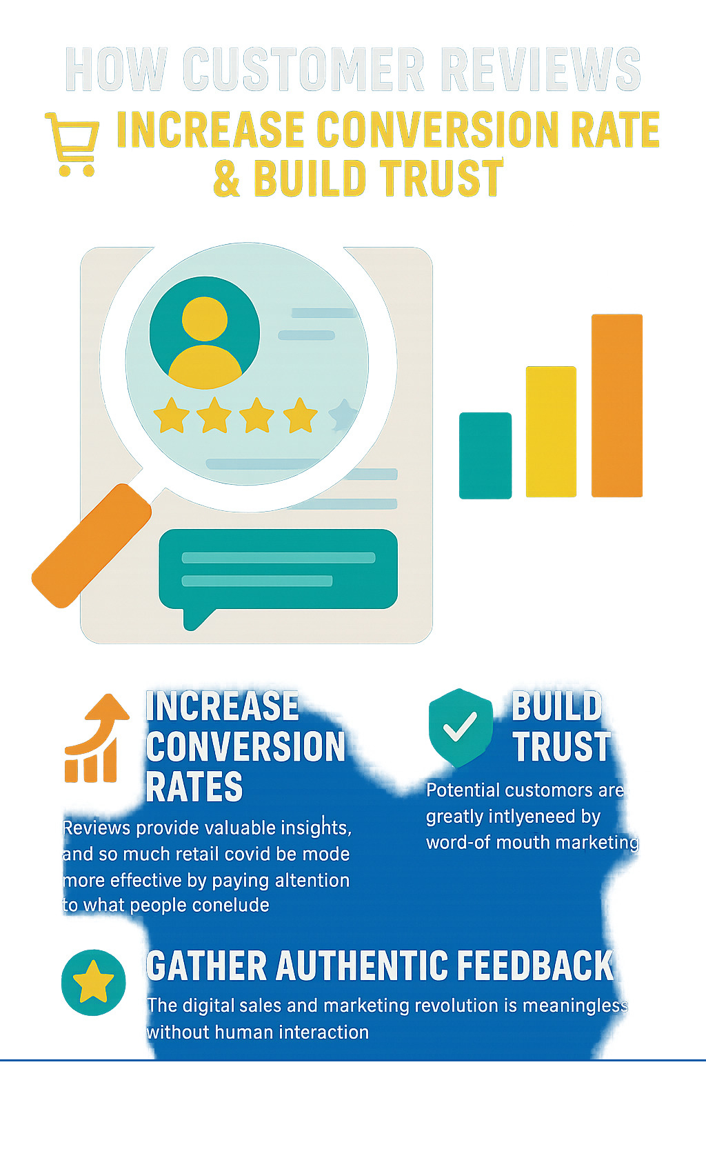 Infographic showing how customer reviews increase conversion rates and build trust for e-commerce stores. - Shopify review request email infographic 