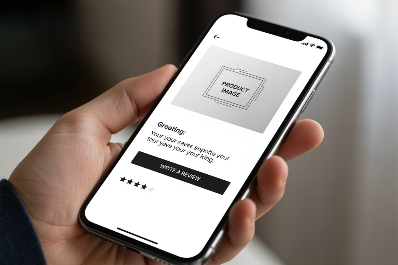 Well-designed, mobile-friendly review request email example - Shopify review request email