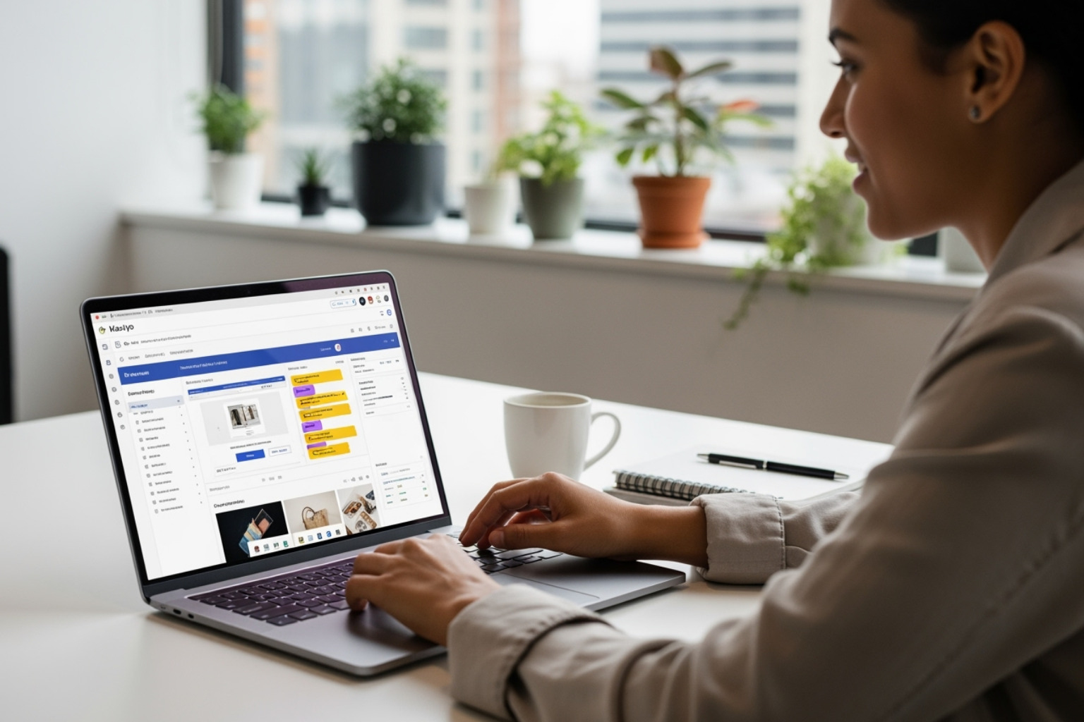 A job description draft on a screen - klaviyo email marketer