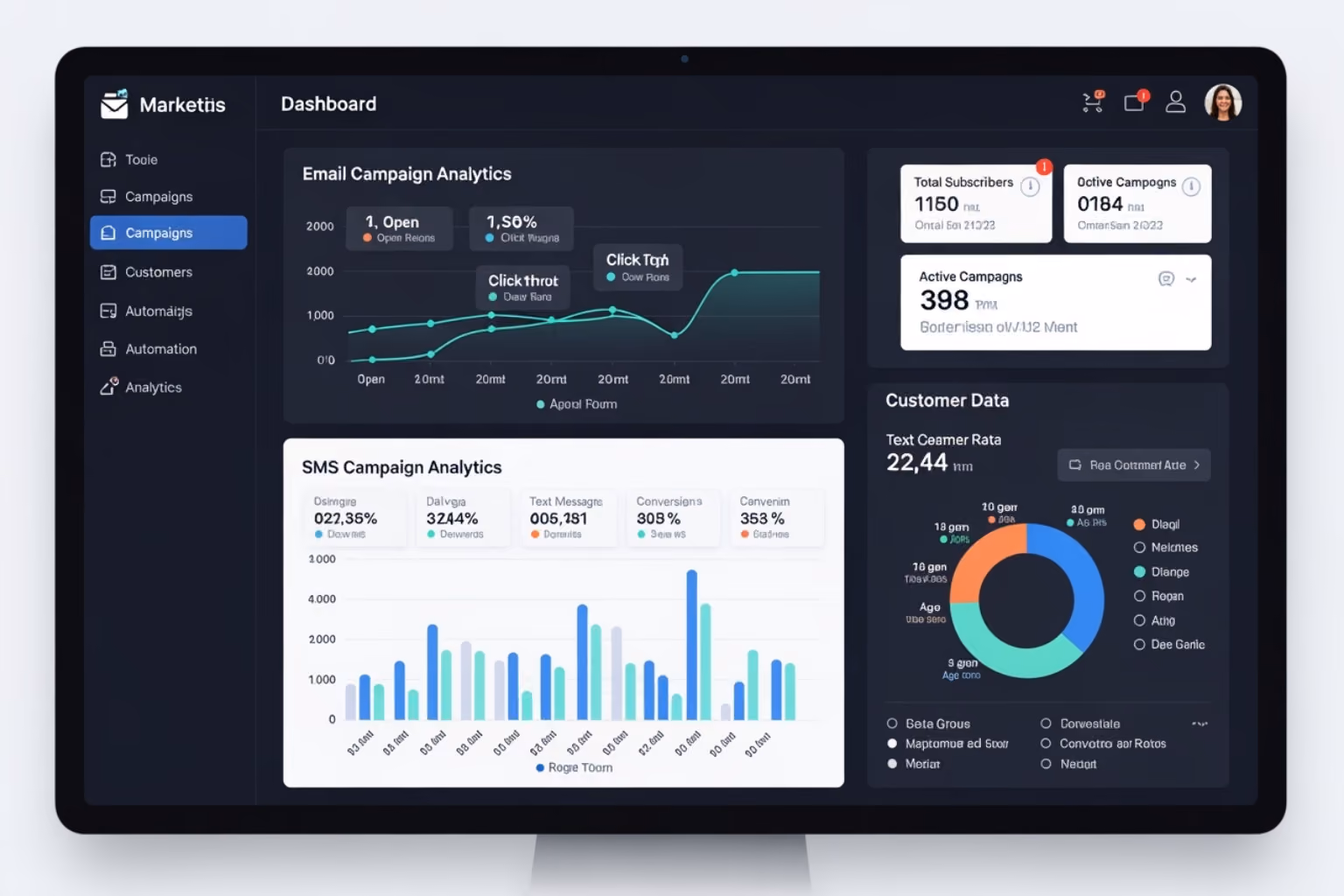 Klaviyo dashboard - klaviyo features email sms marketing automation