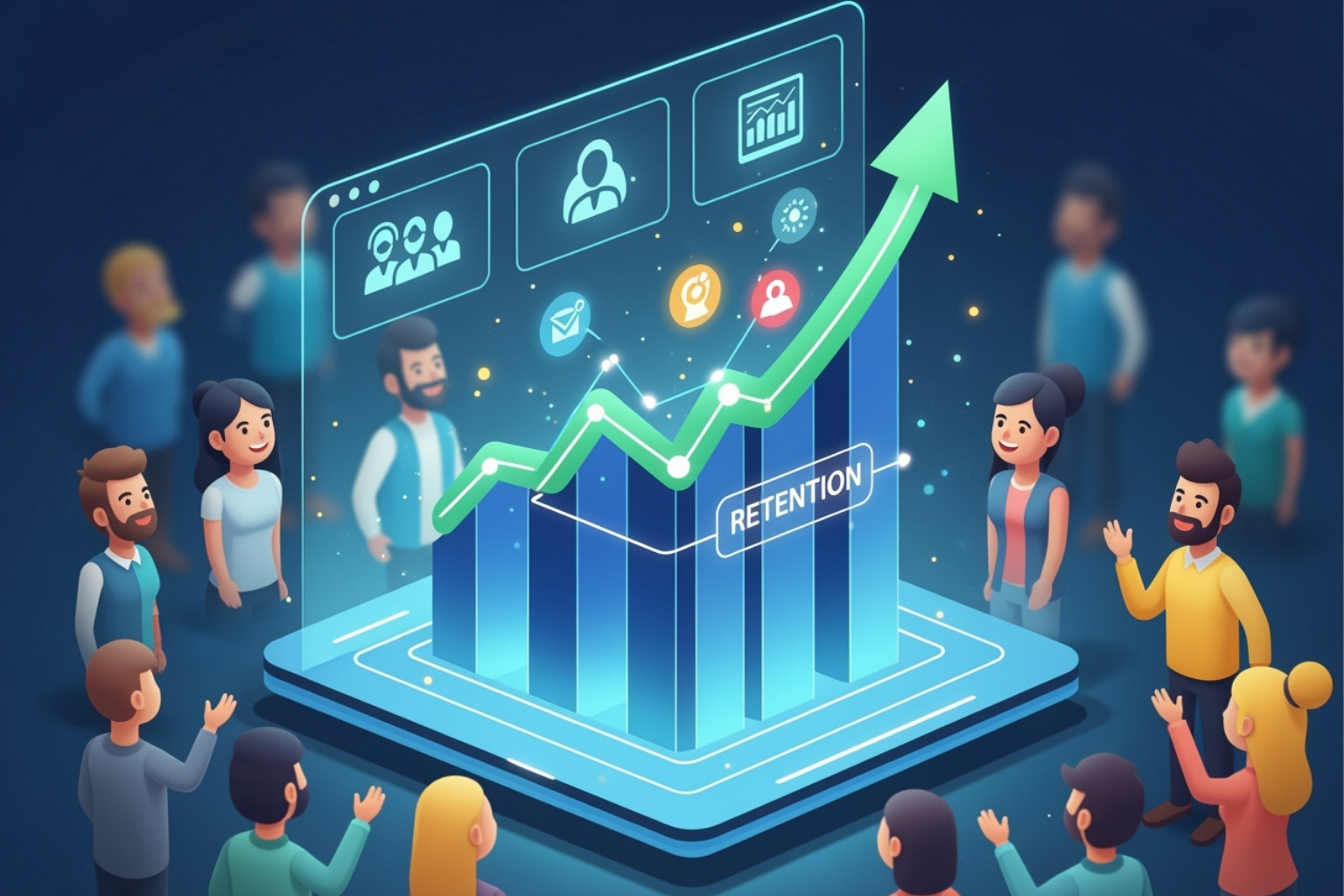 dashboard showing various customer metrics - improve customer retention rate dashboard showing various customer metrics - improve customer retention rate