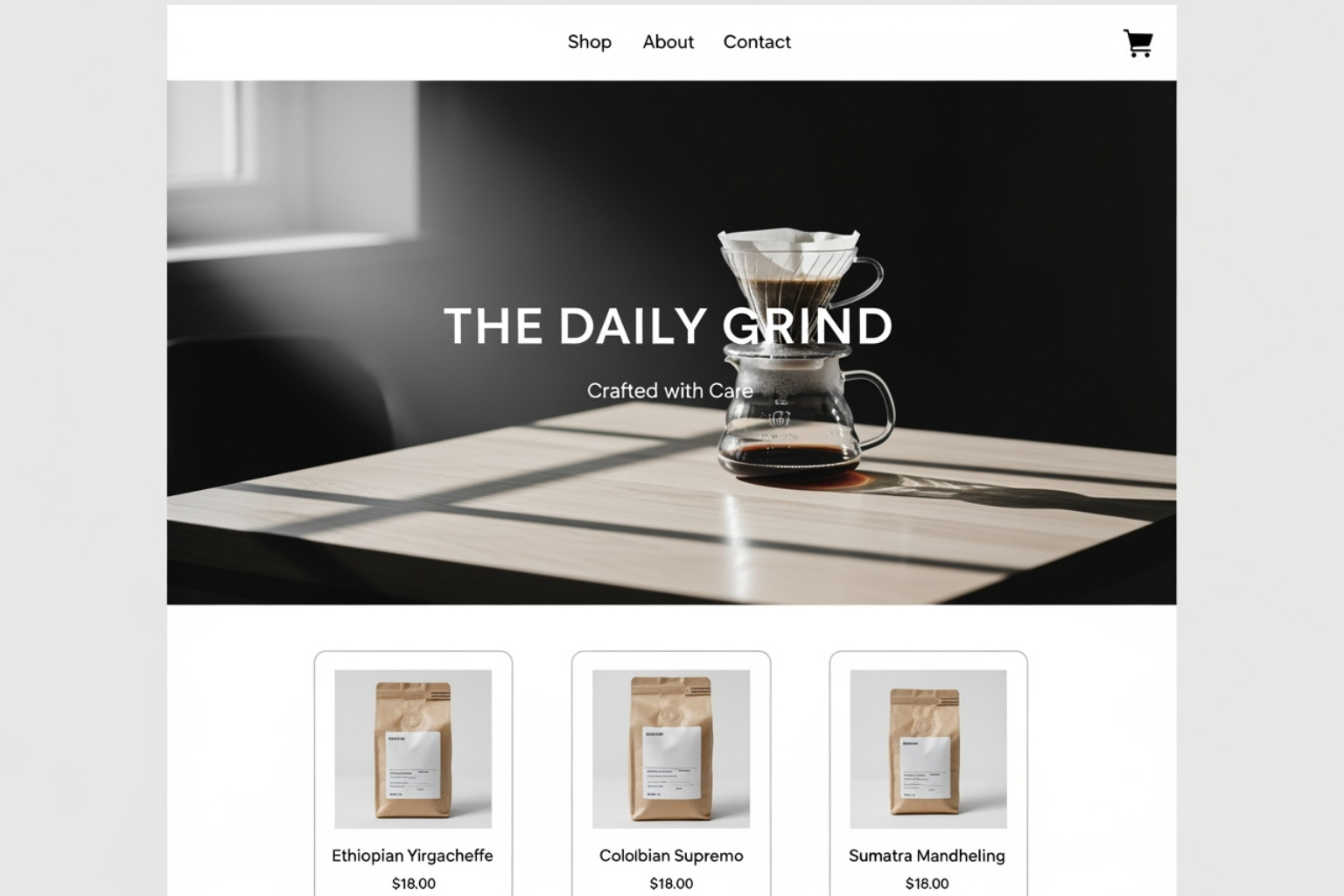 Collage of various minimalist theme styles, showcasing different layouts, typography, and product presentation methods - minimal shopify templates