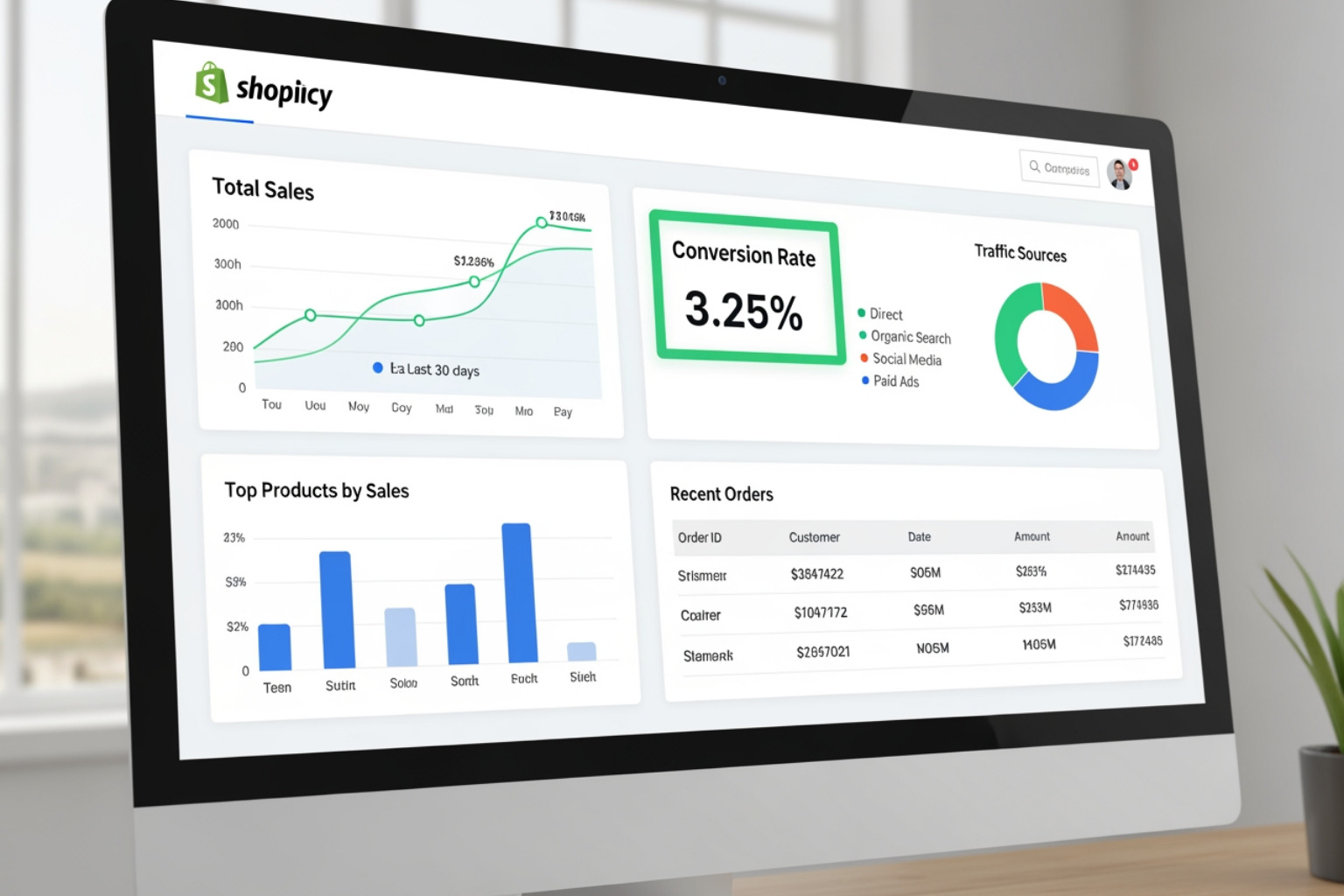Shopify Analytics dashboard highlighting the conversion rate metric - shopify store conversion rate optimization Shopify Analytics dashboard highlighting the conversion rate metric - shopify store conversion rate optimization