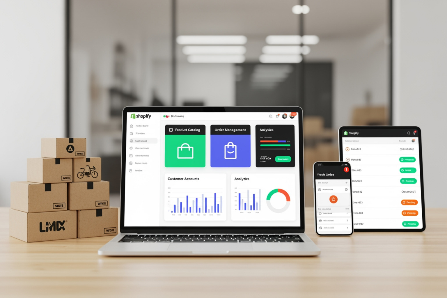 Mobile device showing a responsive B2B ordering interface - Shopify wholesale portal