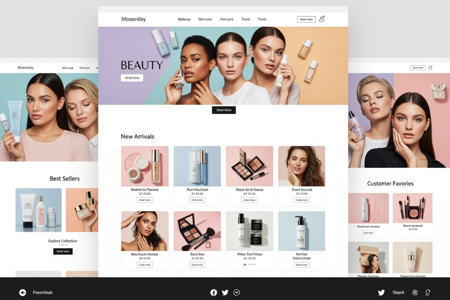 Stiletto theme's 'Glimmer' preset demo - shopify beauty templates