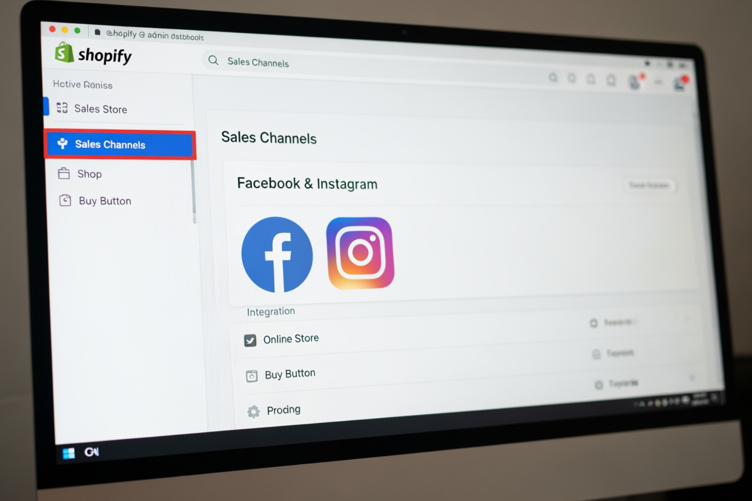 Shopify admin dashboard showing the Facebook & Instagram channel - Shopify Paid Social