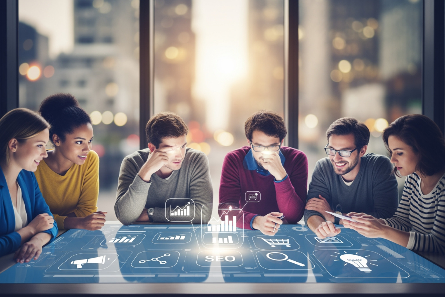 diagram showing organic search (SEO) and paid ads (paid search) - online digital marketing services